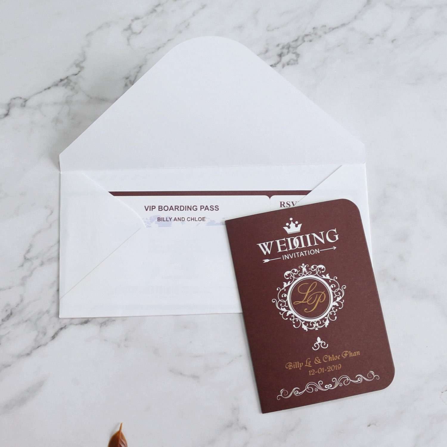 Wedding Invitation Card Passport Invitation Boarding Pass Invitation Customized 